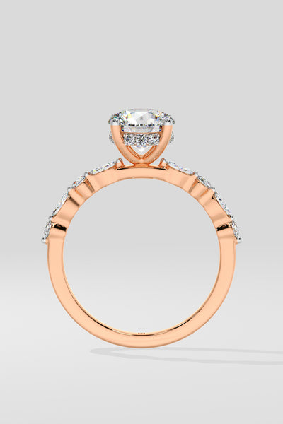 1.5 ct Round Askew Solitaire Ring