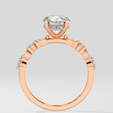 1.5 Ct Round Askew Solitaire Diamond Ring