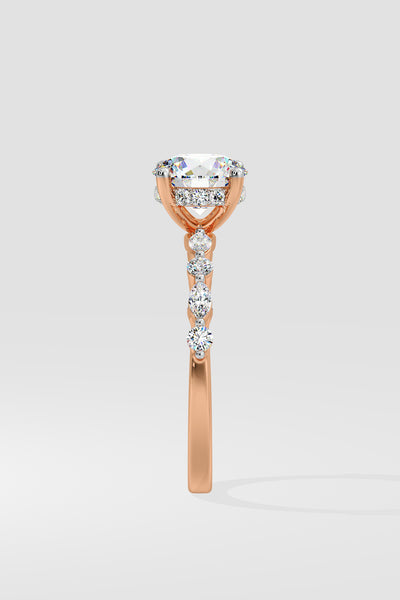 1.5 ct Round Askew Solitaire Ring