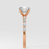 1.5 Ct Round Askew Solitaire Diamond Ring