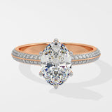 2 Ct Oval Ritz Diamond Ring
