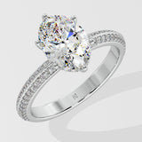 2 Ct Oval Ritz Diamond Ring