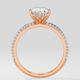 2 Ct Oval Ritz Diamond Ring