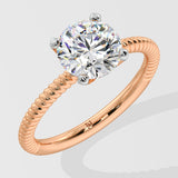 1.5 ct Braid Solitaire Diamond Ring