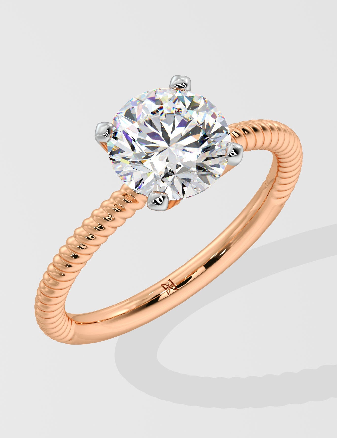 1.5 ct Braid Solitaire Diamond Ring