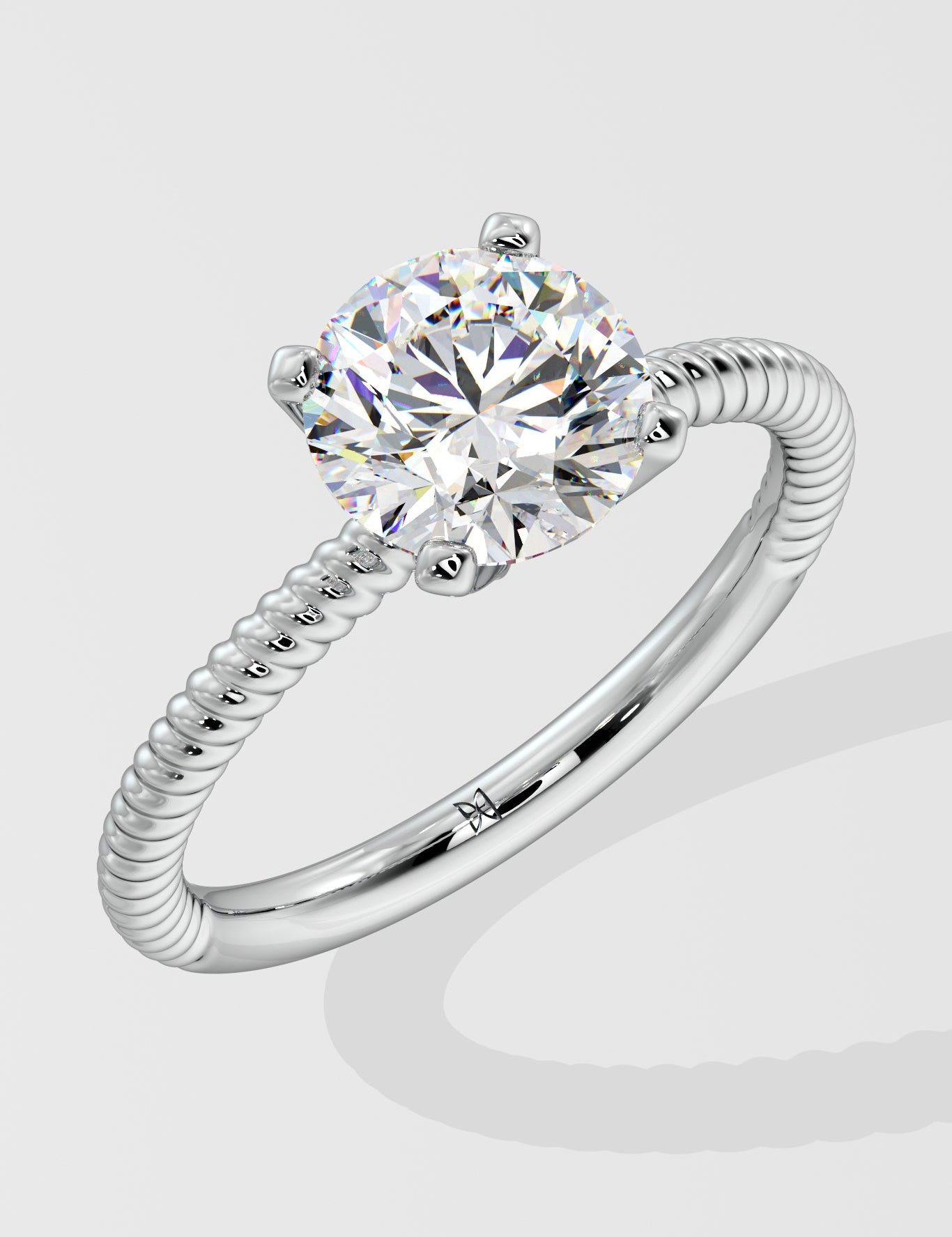 1.5 ct Braid Solitaire Diamond Ring