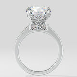 4 ct Solitaire Pave Ring