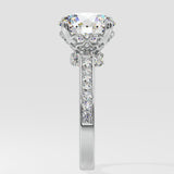 4 ct Solitaire Pave Ring