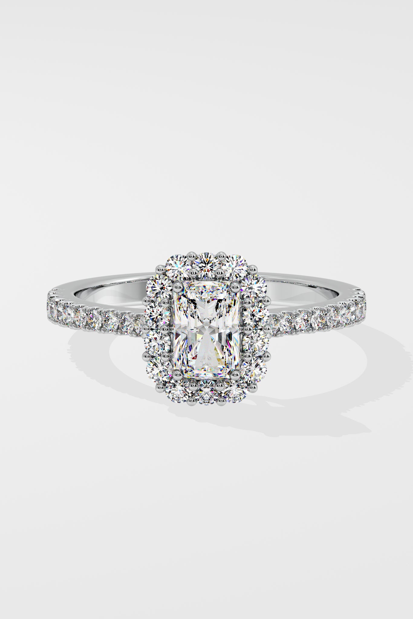 1 ct Cushion Gala Halo Ring