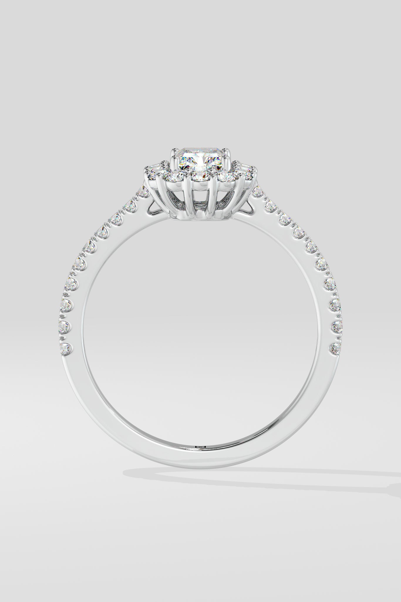 1 ct Cushion Gala Halo Ring