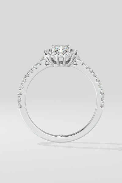 1 ct Cushion Gala Halo Ring