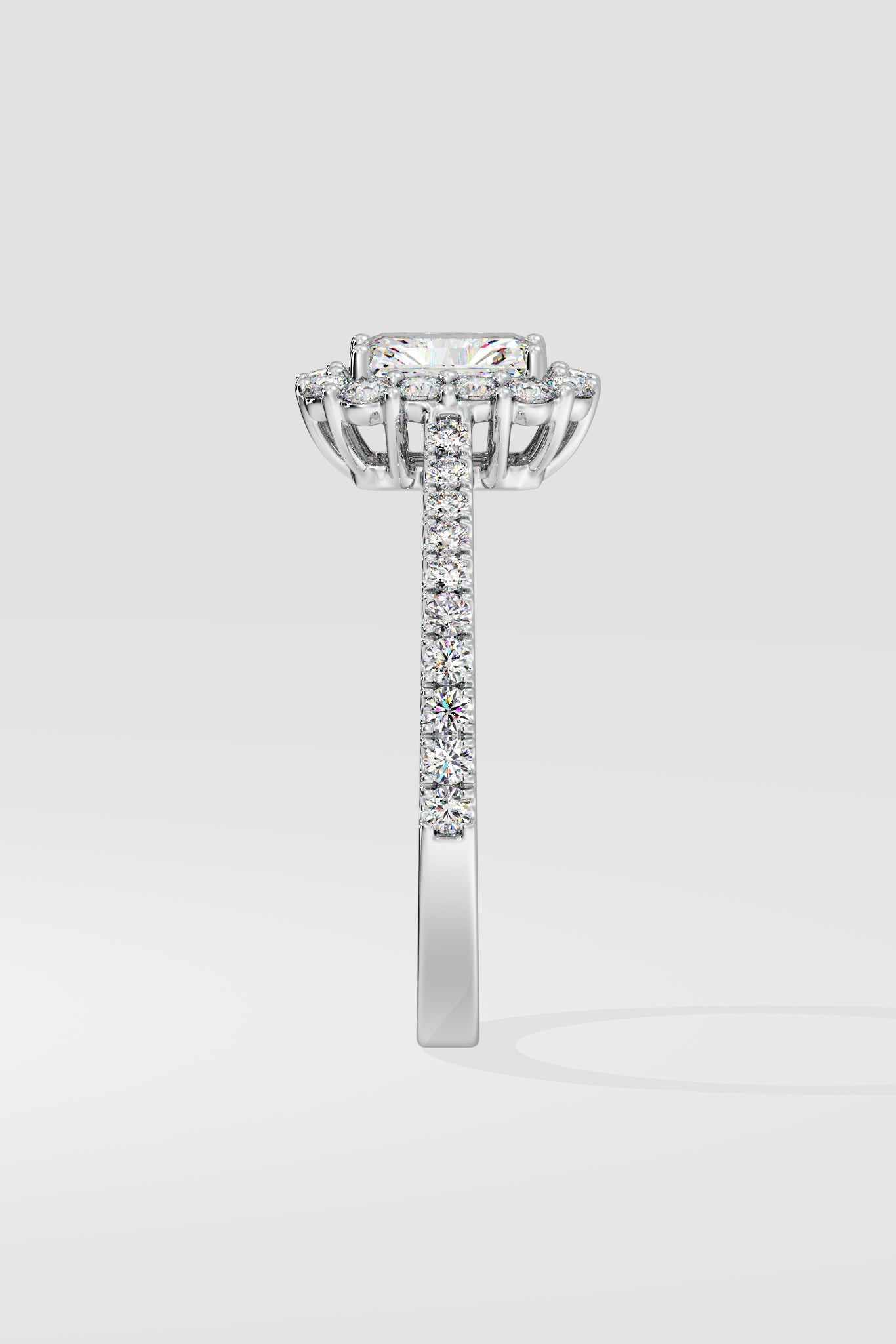 1 ct Cushion Gala Halo Ring