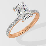 1.5 ct Elongated Cushion Diamond Ring