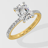 1.5 ct Elongated Cushion Diamond Ring