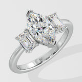 1 ct Chevron Trio Diamond Ring