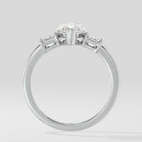 1 ct Chevron Trio Diamond Ring