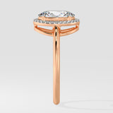 1.5 ct Oval Halo Solitaire Diamond Ring