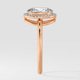 1.5 ct Oval Halo Solitaire Diamond Ring