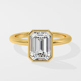 3 ct Emerald Bezel Ring