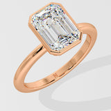 3 ct Emerald Bezel Ring