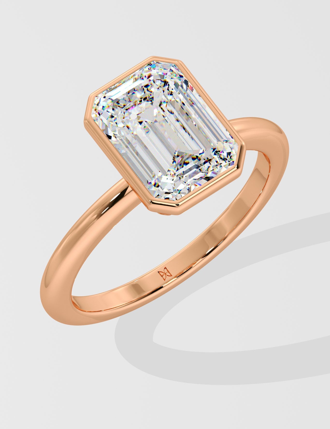 3 ct Emerald Bezel Ring