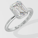 3 ct Emerald Bezel Ring