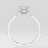 1 ct Emerald Solitaire Diamond Ring