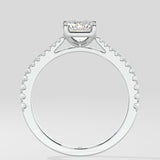 1 ct Emerald Solitaire Diamond Ring