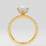 2 ct Pear Hidden Halo Diamond Ring