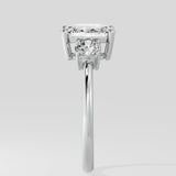 1 ct Oval Trio Diamond Ring