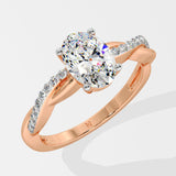 1.5 ct Oval Infinity Diamond Ring