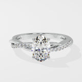 1.5 ct Oval Infinity Diamond Ring