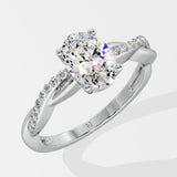 1.5 ct Oval Infinity Diamond Ring