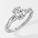 1.5 ct Oval Infinity Diamond Ring