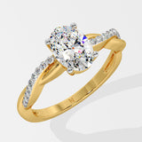 1.5 ct Oval Infinity Diamond Ring