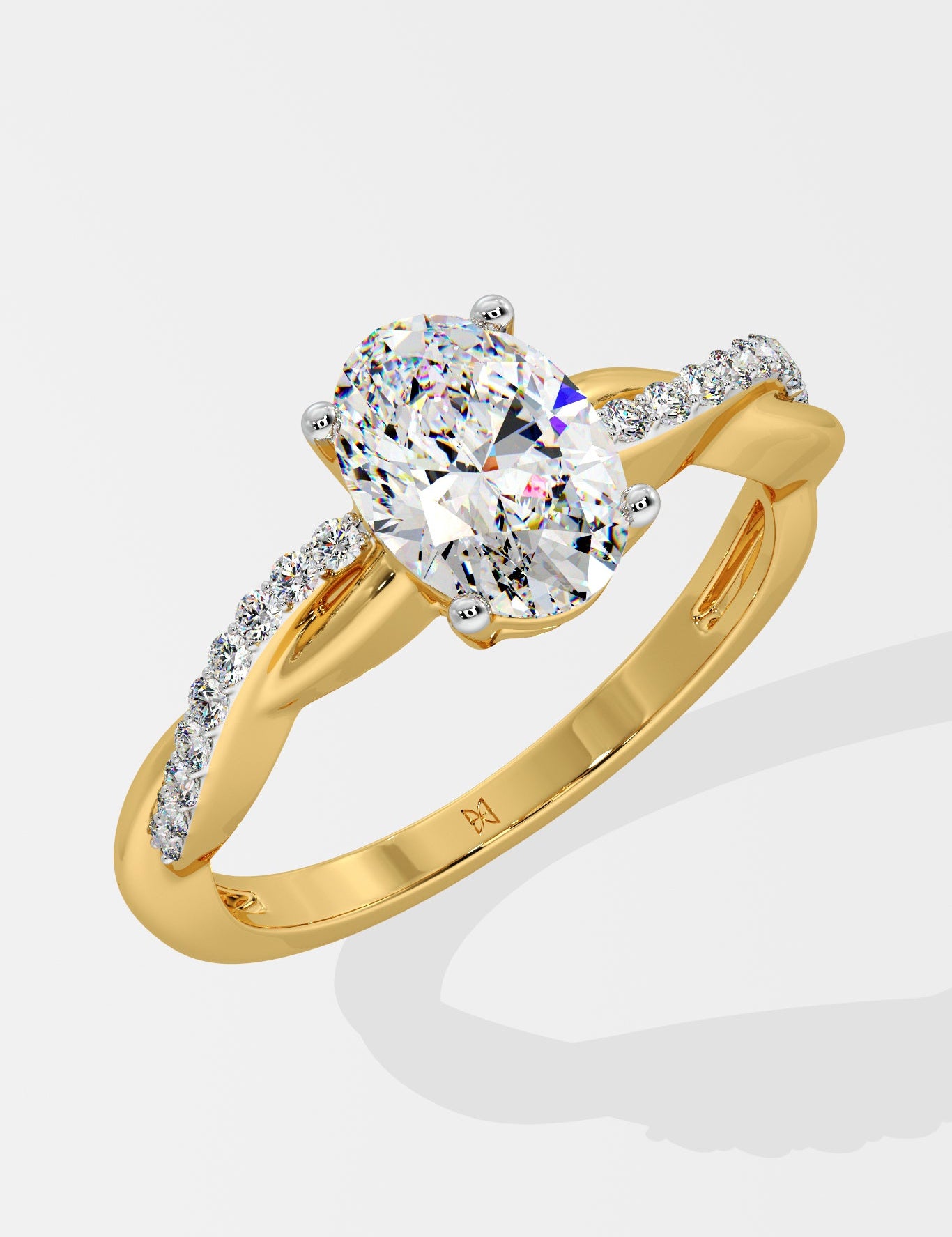 1.5 ct Oval Infinity Diamond Ring