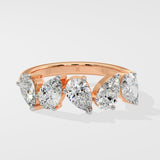 Angular Pear Diamond Band