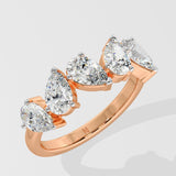 Angular Pear Diamond Band