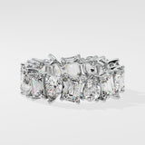 Pear & Emerald Eternity Diamond Band