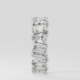 Pear & Emerald Eternity Diamond Band