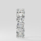 Pear & Emerald Eternity Diamond Band