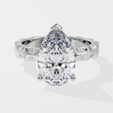 3 ct Pear Inegale Ring