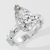 3 ct Pear Inegale Ring