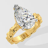 3 ct Pear Inegale Ring