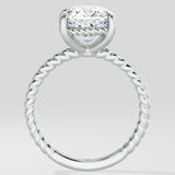 4 Ct Cushion solitaire Diamond Ring