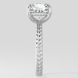 4 Ct Cushion solitaire Diamond Ring