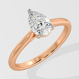 1 ct Pear Solitaire Diamond Ring