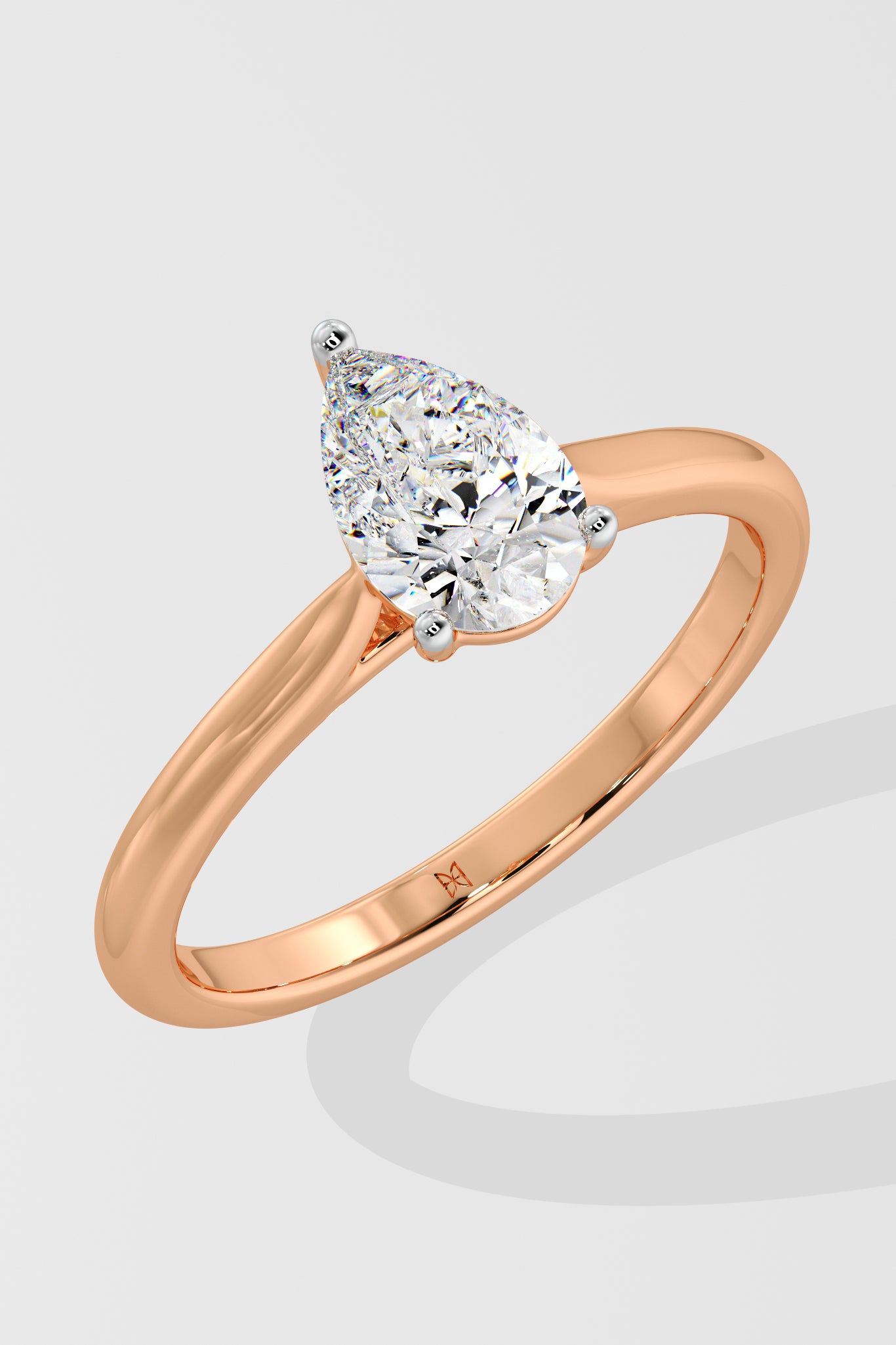 1 ct Pear Solitaire Ring