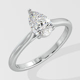 1 ct Pear Solitaire Diamond Ring