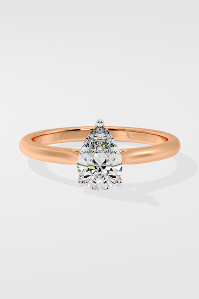 1 ct Pear Solitaire Ring